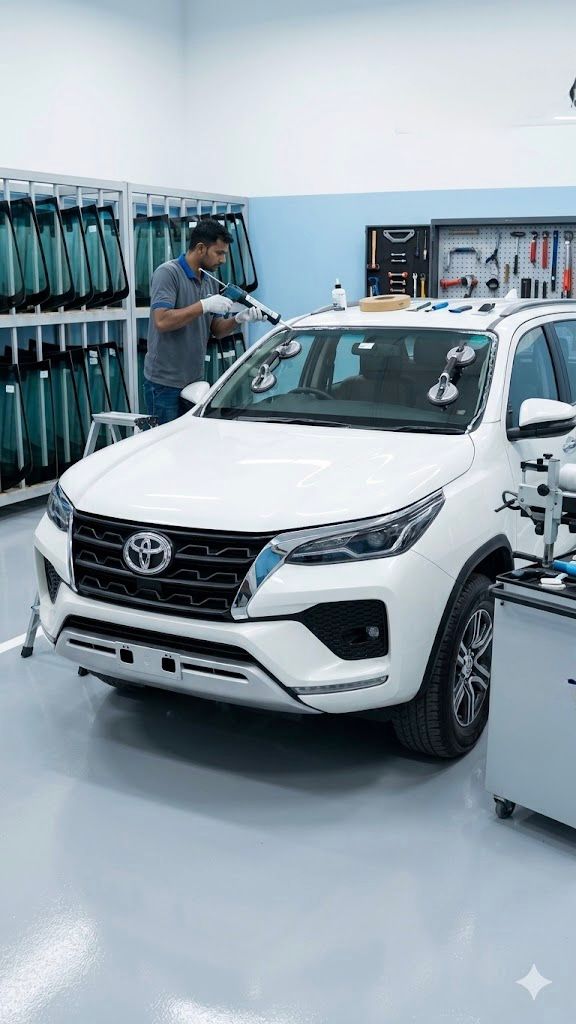 Toyota Fortuner windshield work
